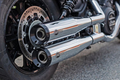 S&S Cycle 4110-156 S&S Cycle 15-23 Indian Scout 4in Grand National Slip-on Muffler - Chrome