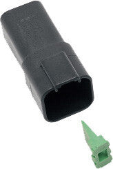 Namz Custom Cycle #DR-6B - 6-Wire Black Deutsch Rcptcl & Wdglck Hd# 72106-94bk