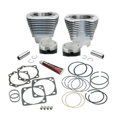 S&S Cycle 910-0290 S&S Cycle 84-99 BT 4-1/8in Bore Cylinder Set w/ Pistons For 117in V-Series Engines - Natural