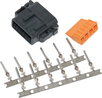 Namz Custom Cycle #MDP-12B - Deutsch Dtm 12-Pin Black Plug W/12 Trmnls/Wdglk Hd74119-98bk