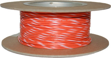 Namz Custom Cycle #NWR-39-100 - #18-Gauge Orange/White Stripe 100' Spool Of Primary Wire