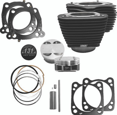 S&S Cycle 910-0763 S&S Cycle 2007+ BT 4.250in Bore 4.840in - Wrinkle Black w/o Highlight