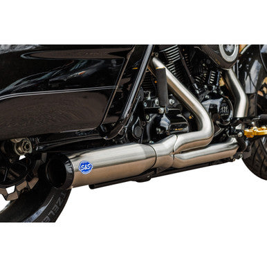 S&S Cycle #550-1107 - 2-into-1 Qualifier Exhaust System - Race Only - Brushed Stainless