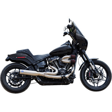S&S Cycle #550-1105 - 2-into-1 Qualifier Exhaust System - Race Only - Brushed Stainless