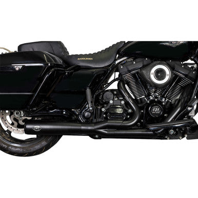 S&S Cycle #550-1028 - 2-into-1 Diamondback Exhaust System - Guardian Black - Race Only