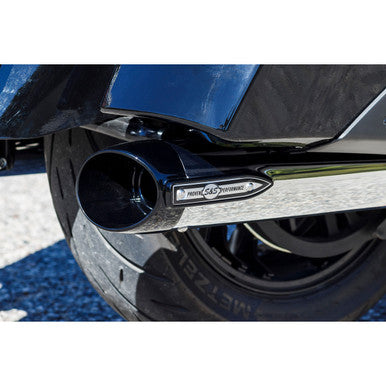 S&S Cycle #550-1076 - 4" Broadhead Slip-On Mufflers - Slash Cut - Chrome