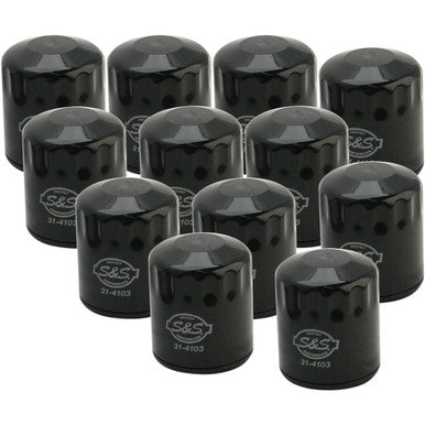S&S Cycle #310-0241 - Oil Filters - Black - 12-Pack