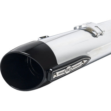 S&S Cycle #550-1076 - 4" Broadhead Slip-On Mufflers - Slash Cut - Chrome
