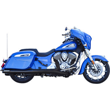 S&S Cycle #550-1075 - 4" Broadhead Slip-On Mufflers - Slash Cut - Black