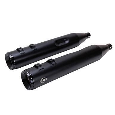 S&S Cycle #550-1078 - 4-1/2" GNX Slip-On Mufflers - Guardian Black