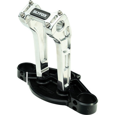 Slyfox #SF-1002-08-R - Handlebar Riser Kit - Pullback - 1" Clamping - 8" Rise - Raw