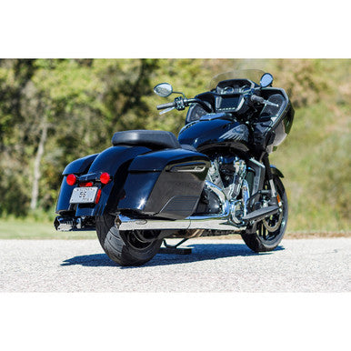 S&S Cycle #550-1077 - 4" Broadhead Slip-On Mufflers - Fishtail - Chrome