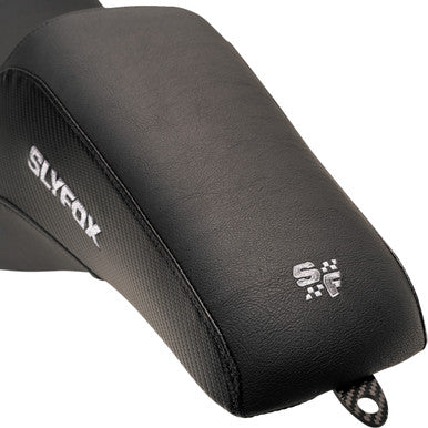 Slyfox #0801-1615 - Drifter Seat - Gray Logo - Smooth Vinyl - Carbon Fiber - FL '08-'23