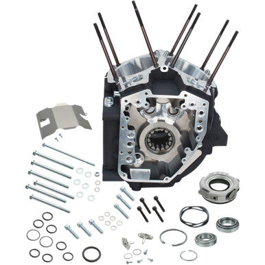 S&S Cycle #31-0172A - Engine Case - 3.750" Bore w/Stock Stud Pattern - 88A Engine Type - Wrinkle Black -Twin Cam