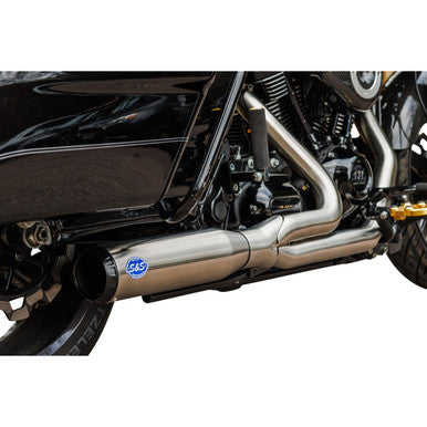 S&S Cycle #550-1108 - 2-into-1 Qualifier Exhaust System - 50-State - Silver