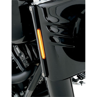 Alloy ART #FDH-2 - LED Front Signal Light - FLSTF - Black/Smoke
