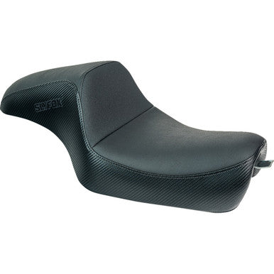 Slyfox #4684A-slyfox - Drifter Seat - Black Logo - Black Vinyl w/ Slipstop - Carbon Fiber - XL '04-'22