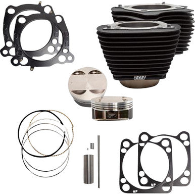 S&S Cycle #910-0763A - Cylinder Kit - 131" Stroker Cylinder - Wrinkle Black w/o Highlights - M8