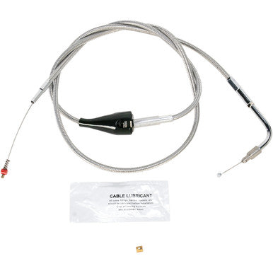 Barnett #10230410018 - Stainless Steel Idle Cable - Cruise - +8" - '02-'07 FLH
