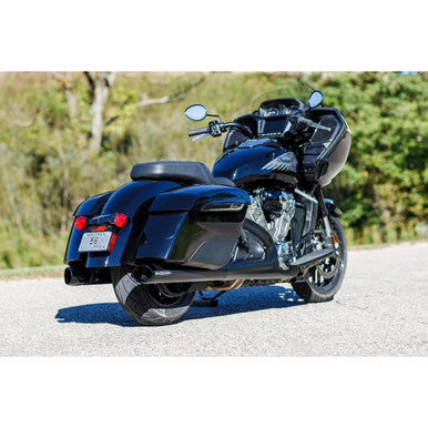 S&S Cycle #550-1075 - 4" Broadhead Slip-On Mufflers - Slash Cut - Black