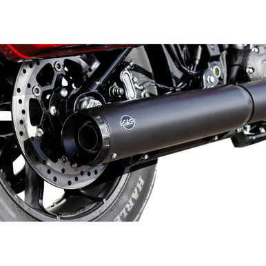 S&S Cycle #550-1159 - Grand National Slip-On Muffler - 50 State - 4" Black - M8 Softail
