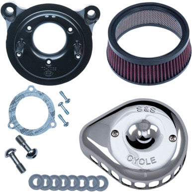 S&S Cycle #170-0437 - Mini Teardrop Stealth Air Cleaner Kit - Chrome