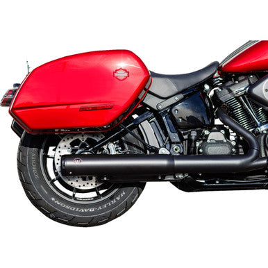 S&S Cycle #550-1159 - Grand National Slip-On Muffler - 50 State - 4" Black - M8 Softail