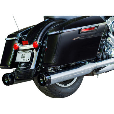 S&S Cycle #550-0619 - 4-1/2" MK45 Performance Mufflers - Chrome with Black Thruster
