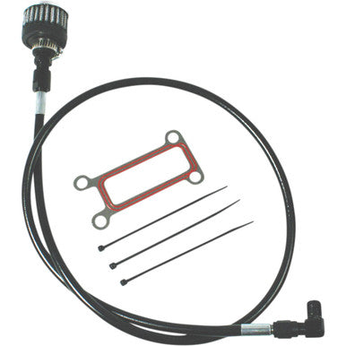 Feuling Parts #3076 - Oil Tank Breather Kit - Black - 99'-01' Touring