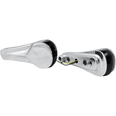 Alloy ART #RGFS2-1 - Turn Signals - LED - Front - Finned - Chrome