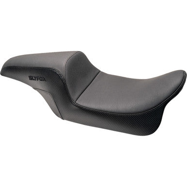 Slyfox #0801-1614 - Drifter Seat - Black Logo - Smooth Vinyl - Carbon Fiber - FL '08-'23