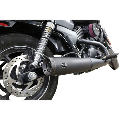 S&S Cycle #550-0703 - Grand National Slip-On Muffler - 4" - Black Ceramic - XG500/750