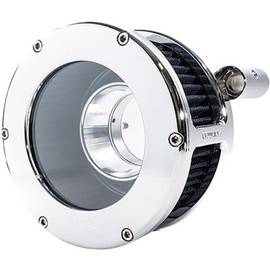 Feuling Parts #5558 - BA Air Cleaner Kit - Chrome/Clear with Black Filter - '08-'17 Dyna/Softail/Touring