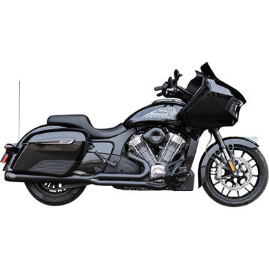 S&S Cycle #550-1133 - 2-into-1 Qualifier Exhaust System - Guardian Black - 49 State - Indian with PowerPlus