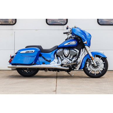 S&S Cycle #550-1077 - 4" Broadhead Slip-On Mufflers - Fishtail - Chrome