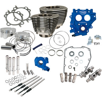 S&S Cycle #330-0664 - 100" Power Package - 585CE - Chain Drive - Wrinkle Black - Twin Cam 88