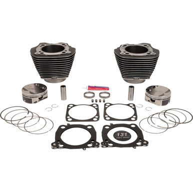 S&S Cycle #910-0764A - Cylinder Kit - 131" Stroker Cylinder - Black Granite w/Highlights - M8
