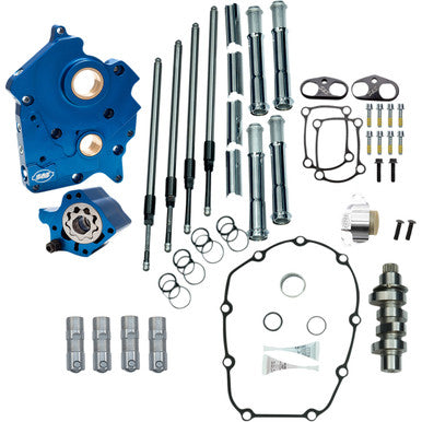 S&S Cycle #310-0999B - Cam Chest Kit with Plate - Chain Drive - Water Cooled - 465 Cam - Chrome Pushrods - M8