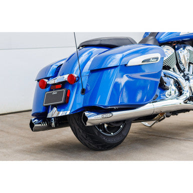 S&S Cycle #550-1077 - 4" Broadhead Slip-On Mufflers - Fishtail - Chrome