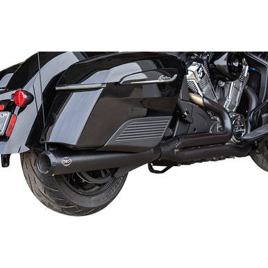 S&S Cycle #550-1133 - 2-into-1 Qualifier Exhaust System - Guardian Black - 49 State - Indian with PowerPlus