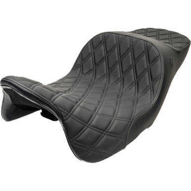 Slyfox #4729C - Chariot Seat - Black Double Diamond Stitch - Black Logo - FLH/FLT '23.5-'26