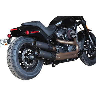 S&S Cycle #550-0734 - Grand National Slip-On Mufflers - Guardian Black - FXFB