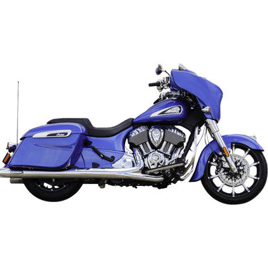 S&S Cycle #550-1077 - 4" Broadhead Slip-On Mufflers - Fishtail - Chrome