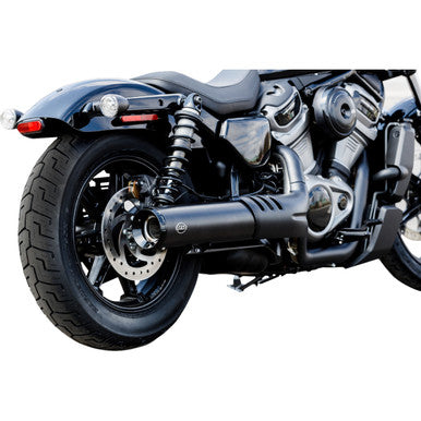 S&S Cycle #550-1074 - 4-1/2" Grand National Slip-On Muffler - Black - RH975 Nightster