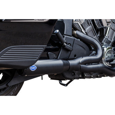 S&S Cycle #550-1084 - 2-into-1 Qualifier Exhaust System - Race Only - Black - Stainless Steel