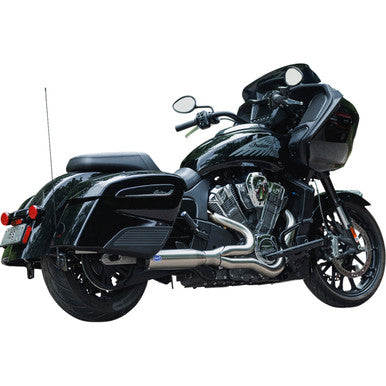 S&S Cycle #550-1083 - 2-into-1 Qualifier Exhaust System - 50-State - Brushed - Stainless Steel