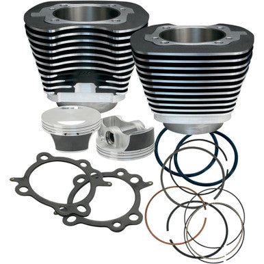 S&S Cycle #910-0205 - 97" Big Bore Cylinder Kit - Wrinkle Black - Twin Cam