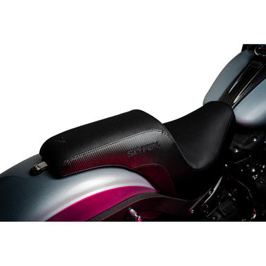 Slyfox #0802-1589 - Lowrider Drifter Seat - Black Logo - Smooth Vinyl - Carbon Fiber - FXLR/FLSB '18-'24