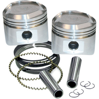 S&S Cycle #92-2027 - Piston Kit - For Super Stock Heads - 3.500" +0.010" - Domed - 80" Big Twin
