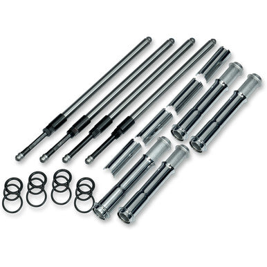 S&S Cycle #930-0123 - Quickee Pushrod Kit with Chrome Covers - M8